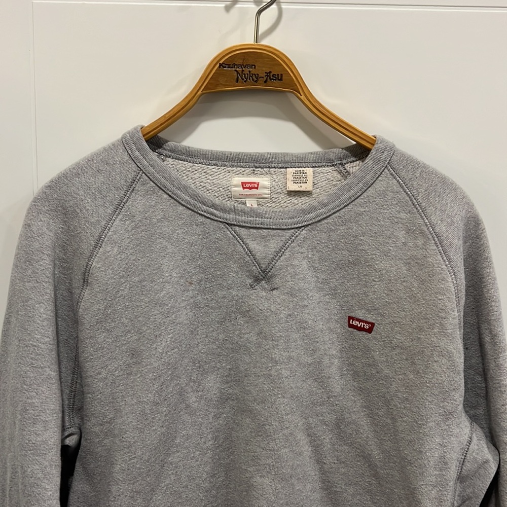 Levi’s gray long sleeve sweater size large - Picture 4 of 11